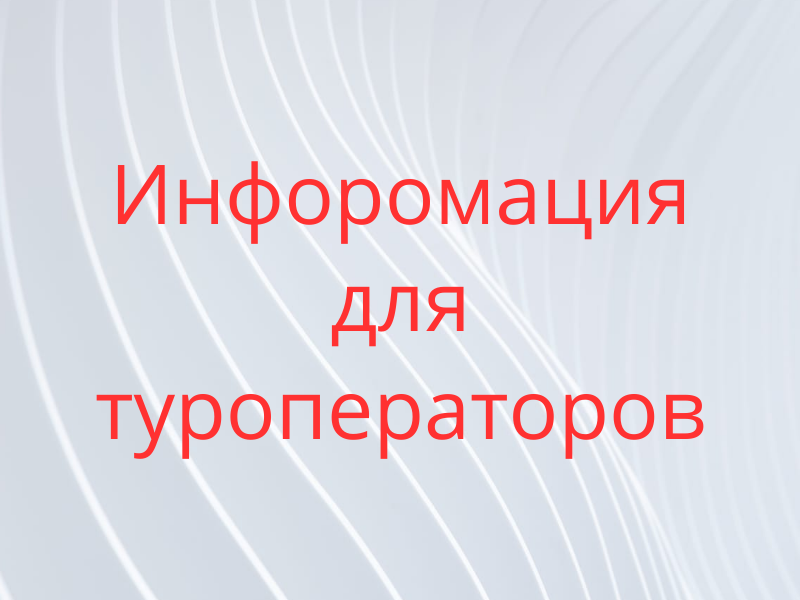 Информация для туроператоров.